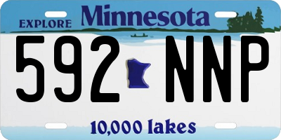 MN license plate 592NNP