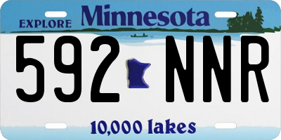 MN license plate 592NNR