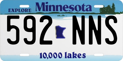 MN license plate 592NNS