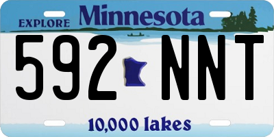 MN license plate 592NNT