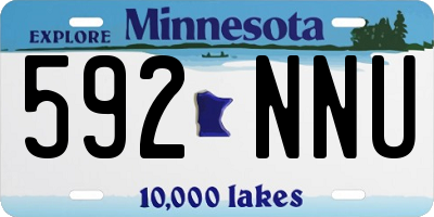 MN license plate 592NNU