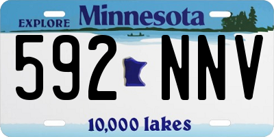 MN license plate 592NNV