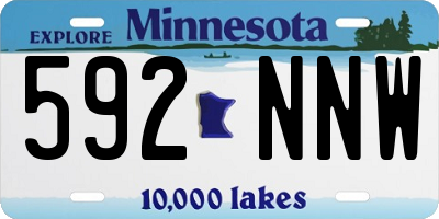 MN license plate 592NNW