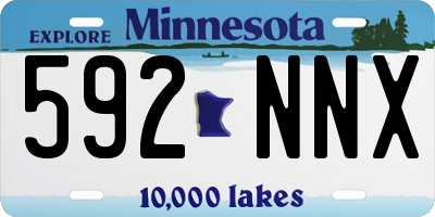 MN license plate 592NNX