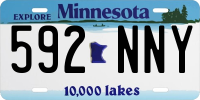 MN license plate 592NNY