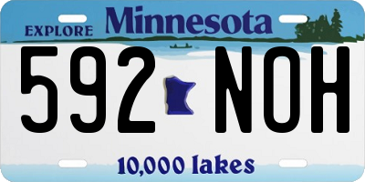 MN license plate 592NOH