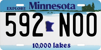 MN license plate 592NOO