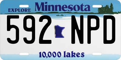 MN license plate 592NPD