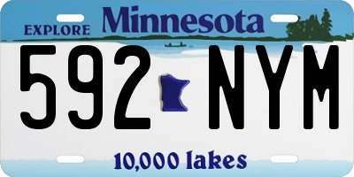 MN license plate 592NYM