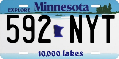 MN license plate 592NYT