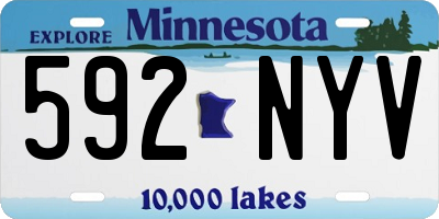 MN license plate 592NYV
