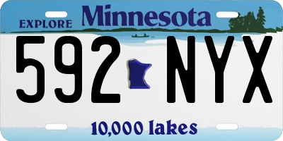 MN license plate 592NYX