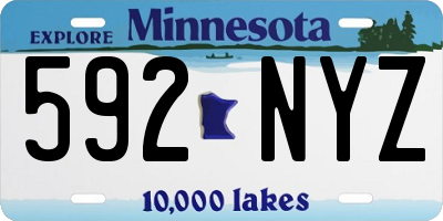 MN license plate 592NYZ