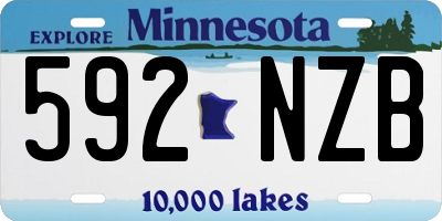 MN license plate 592NZB