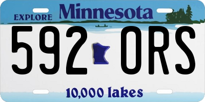 MN license plate 592ORS