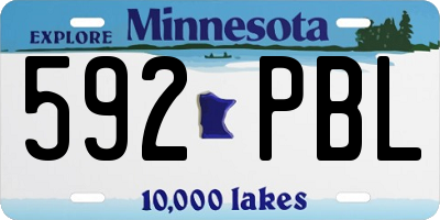 MN license plate 592PBL