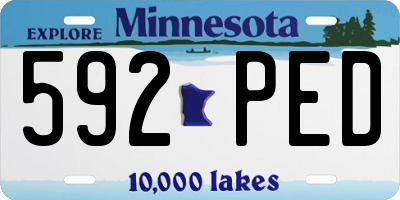 MN license plate 592PED