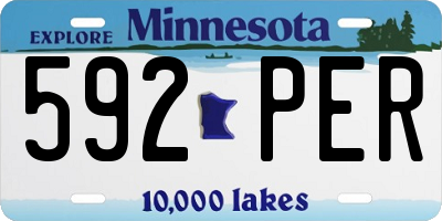 MN license plate 592PER