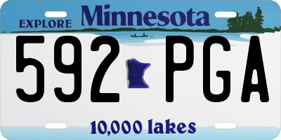 MN license plate 592PGA