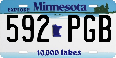 MN license plate 592PGB