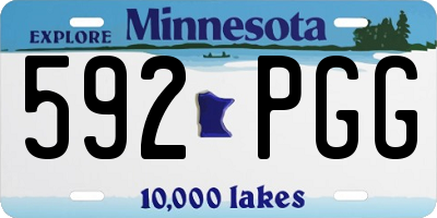 MN license plate 592PGG