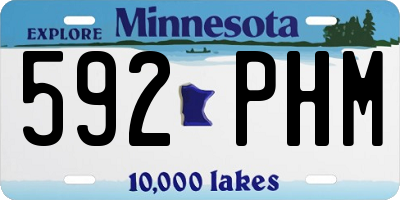 MN license plate 592PHM