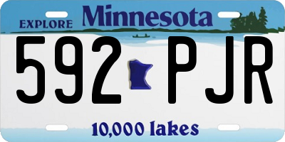 MN license plate 592PJR