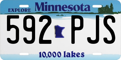 MN license plate 592PJS