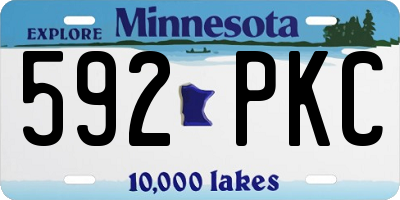 MN license plate 592PKC