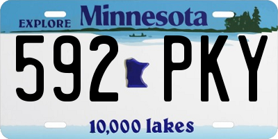 MN license plate 592PKY