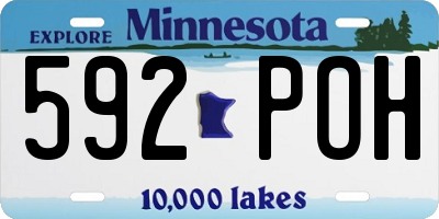 MN license plate 592POH