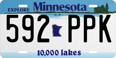 MN license plate 592PPK
