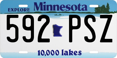 MN license plate 592PSZ