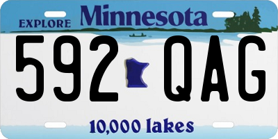 MN license plate 592QAG