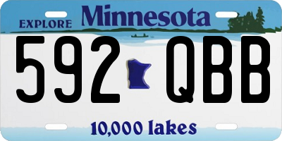 MN license plate 592QBB