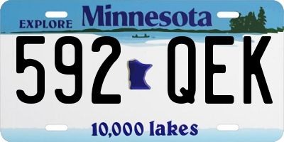 MN license plate 592QEK
