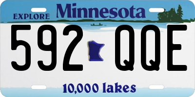 MN license plate 592QQE