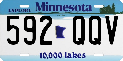 MN license plate 592QQV