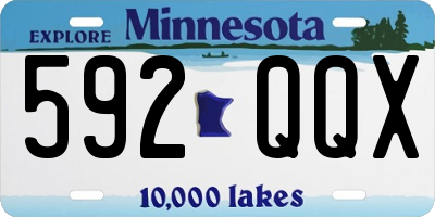 MN license plate 592QQX