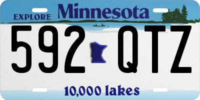 MN license plate 592QTZ