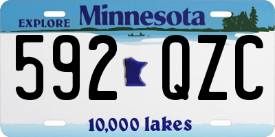MN license plate 592QZC
