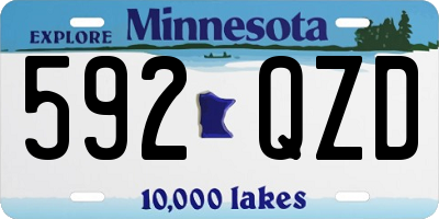 MN license plate 592QZD
