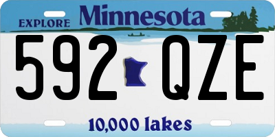 MN license plate 592QZE