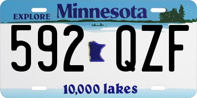 MN license plate 592QZF