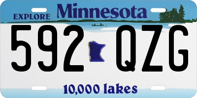 MN license plate 592QZG