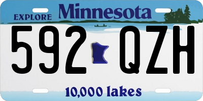 MN license plate 592QZH