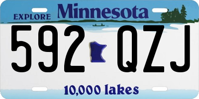 MN license plate 592QZJ