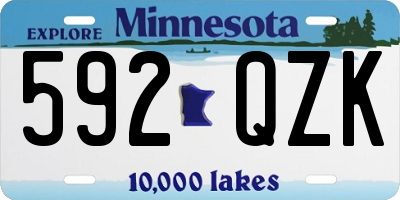 MN license plate 592QZK