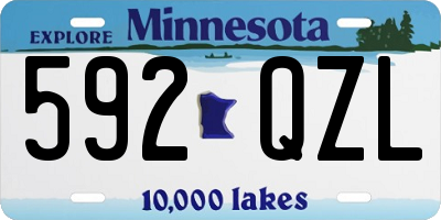 MN license plate 592QZL