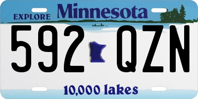 MN license plate 592QZN